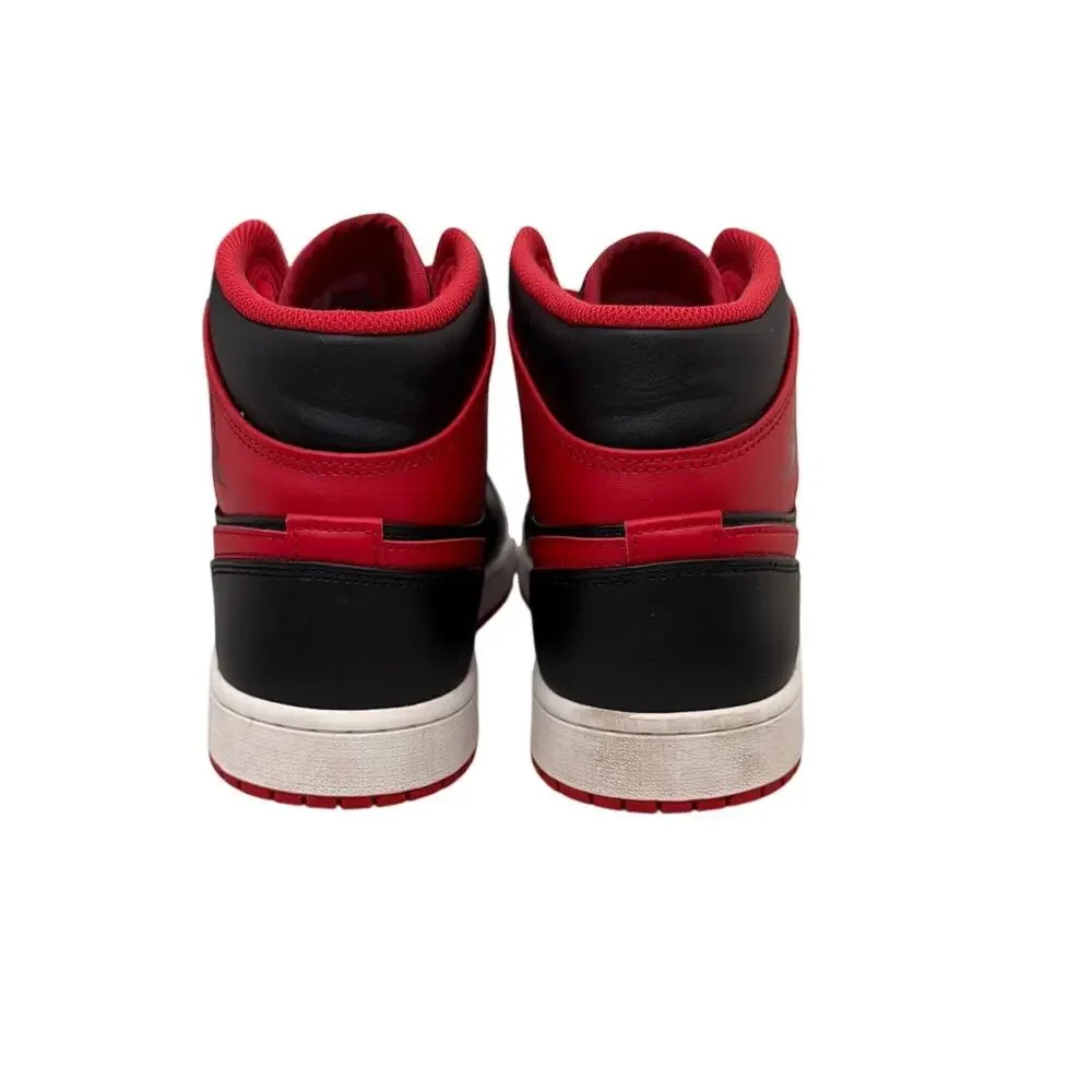 Nike Shoes Air Jordan 1 Mid Black Red Sneakers Size Men's 12